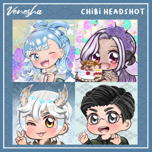 Chibi Headshot Illustration